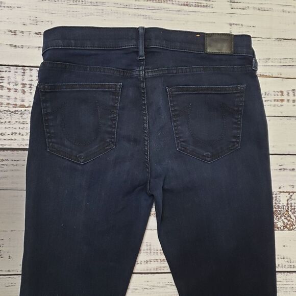 True Religion Halle Mid Rise Super Skinny Jeans Size 30 dark wash - Picture 14 of 14